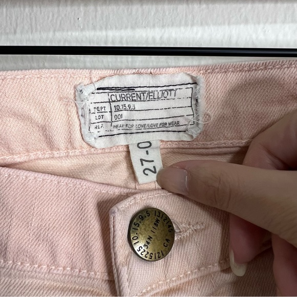 Current/Elliott Light Peach Pink "The Stiletto" Skinny Jeans - Picture 4 of 6
